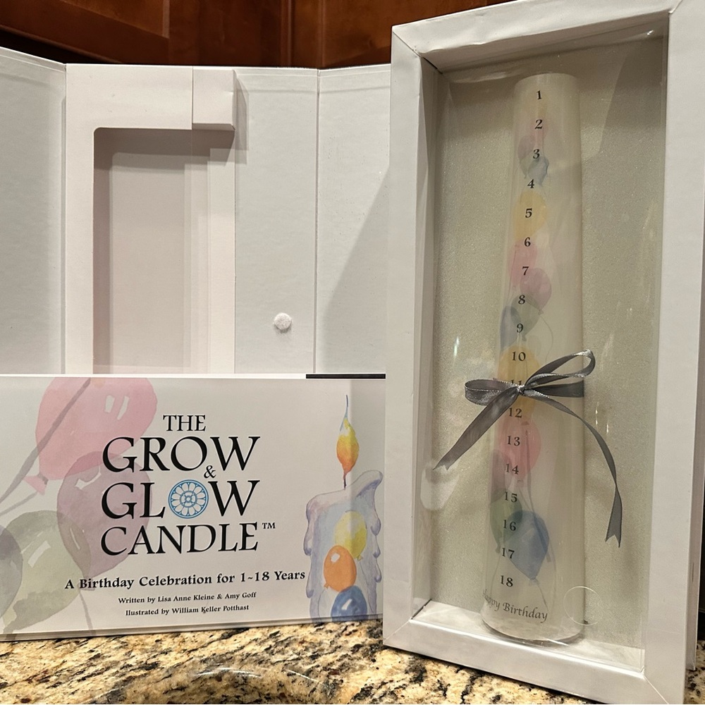 👩‍🍼The Grow & Glow Celebrating the first 18 years of life Candle & Storybook.